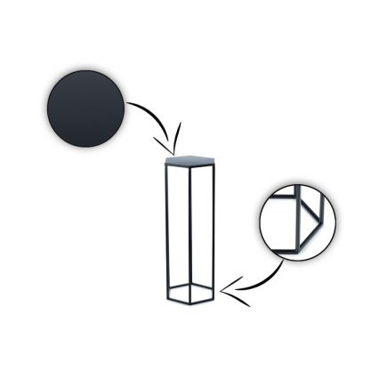 Blomsterställ 70x24 cm svart