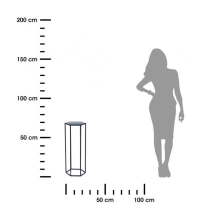 Blomsterställ 70x24 cm svart