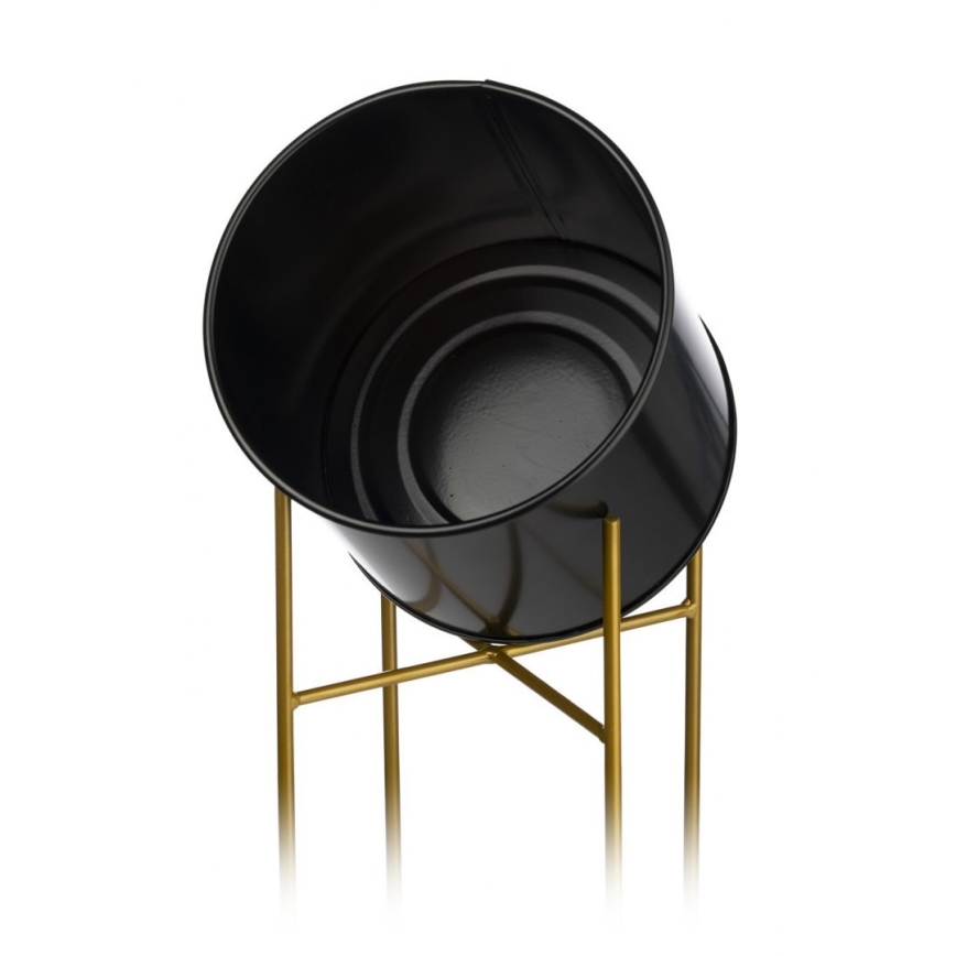 Blomsterställ 75x17 cm svart/guld