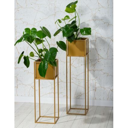 Blomsterställ 90x24 cm guld