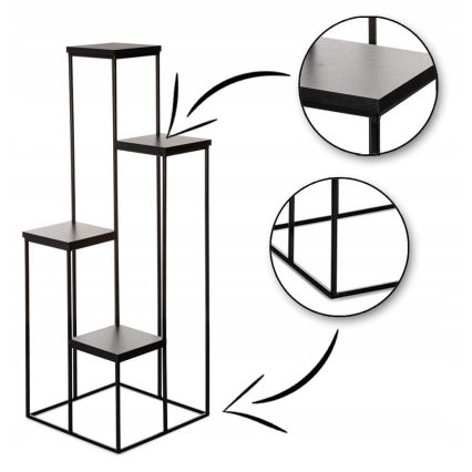 Blomsterställ KASKADA 110x40 svart