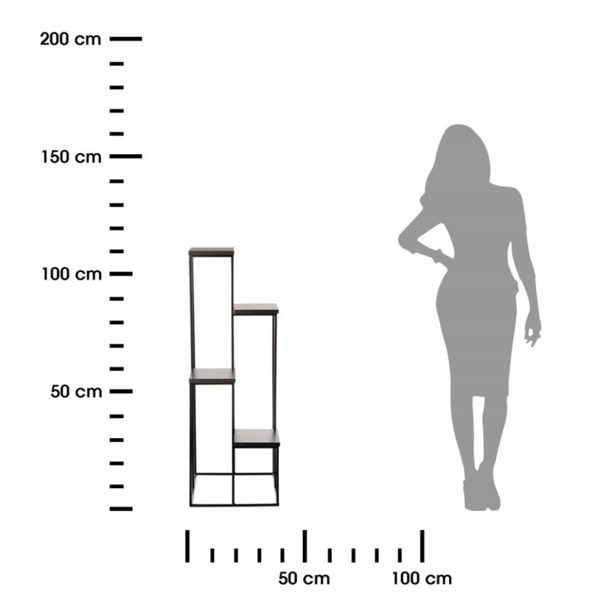 Blomsterställ KASKADA 110x40 svart