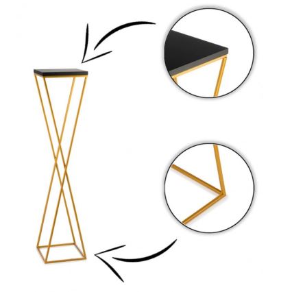 Blomsterställ LOFT 100x24 cm guld/svart