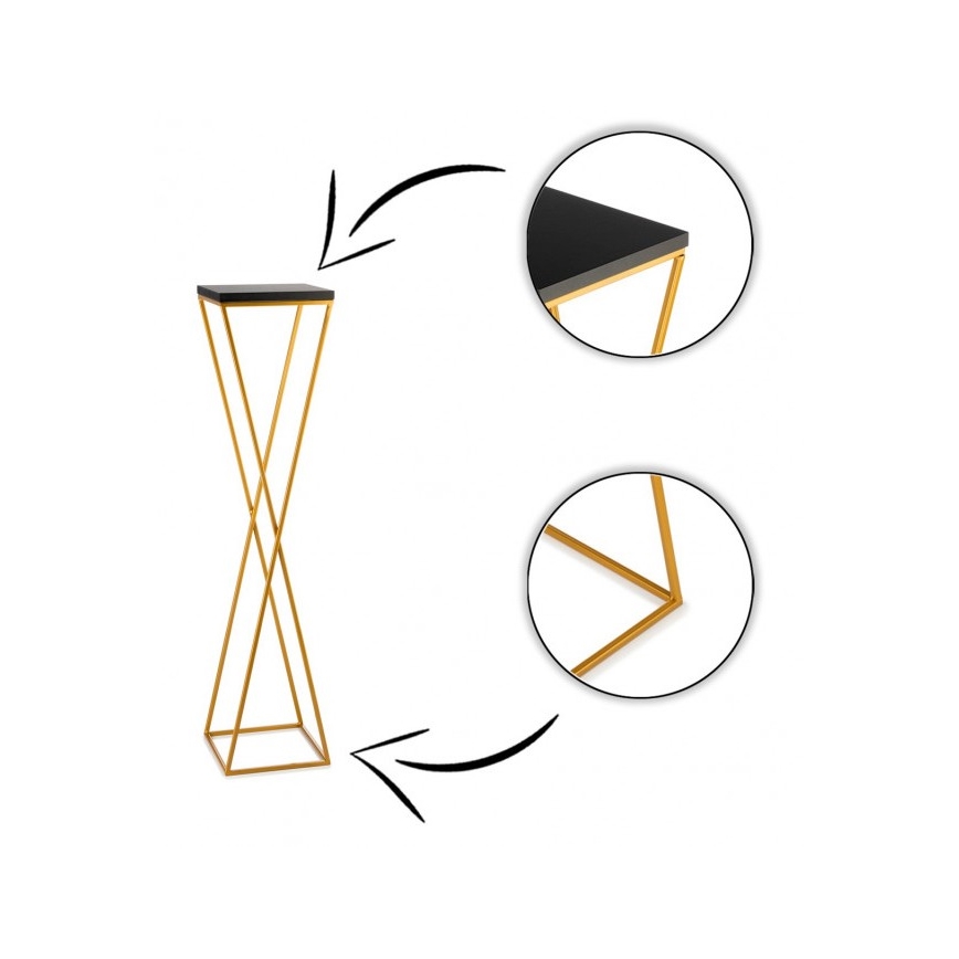 Blomsterställ LOFT 100x24 cm guld/svart