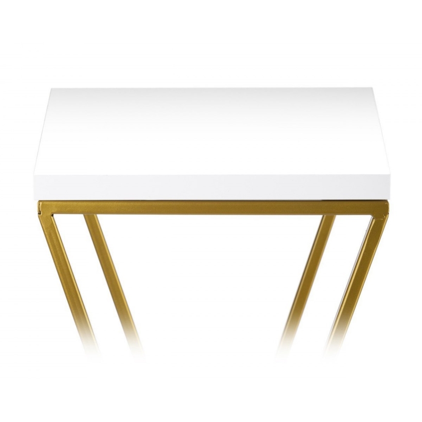 Blomsterställ LOFT 100x24 cm guld/vit