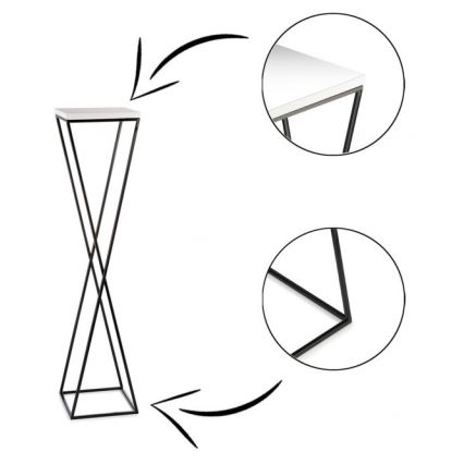 Blomsterställ LOFT 100x24 cm svart/vit