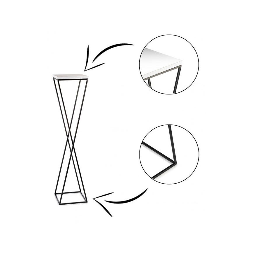 Blomsterställ LOFT 100x24 cm svart/vit