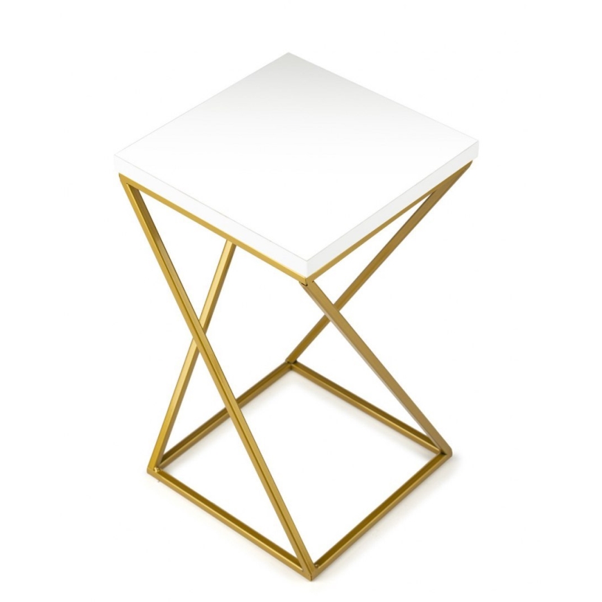 Blomsterställ LOFT 40x24 cm guld/vit