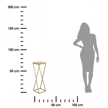 Blomsterställ LOFT 70x24 cm guld/brun