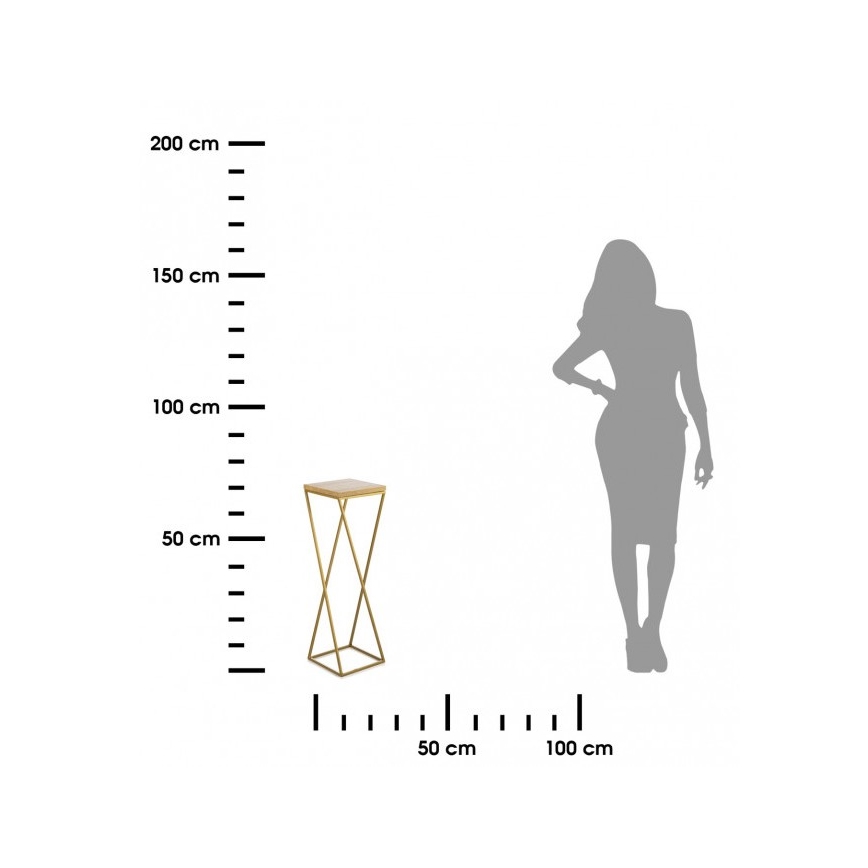 Blomsterställ LOFT 70x24 cm guld/brun