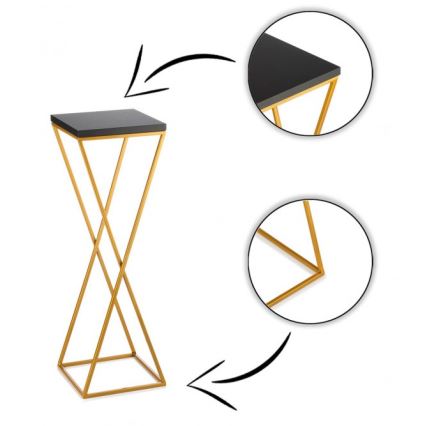 Blomsterställ LOFT 70x24 cm guld/svart