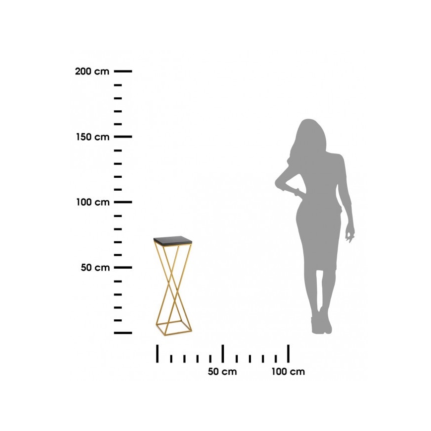 Blomsterställ LOFT 70x24 cm guld/svart