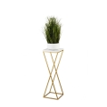 Blomsterställ LOFT 70x24 cm guld/vit