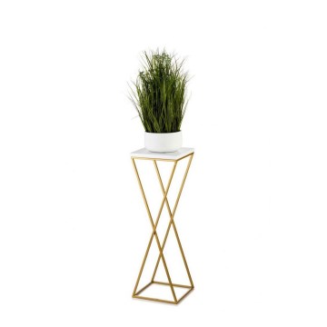 Blomsterställ LOFT 70x24 cm guld/vit