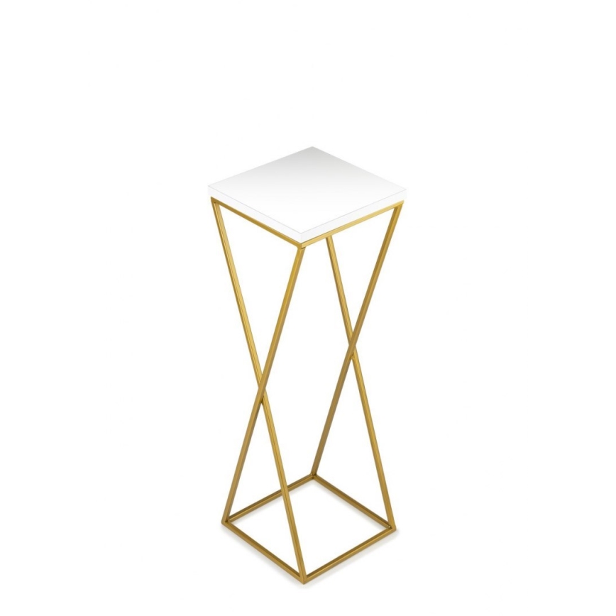 Blomsterställ LOFT 70x24 cm guld/vit