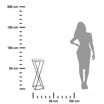 Blomsterställ LOFT 70x24 cm svart/vit