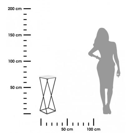 Blomsterställ LOFT 70x24 cm svart/vit