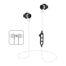 Bluetooth hörlurar med mikrofon och MicroSD-spelare vit/svart
