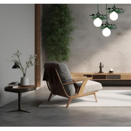 Bohemia-Design - Pendellampa med sladd 1xE27/60W/230V grön