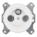 Bohemia-Design - Porslinsretro TV/SAT-W-uttag utan ram, vit