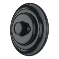 Bohemia-Design - Retro-dimmer i porslin, vridbar med ram 250V/10A, svart