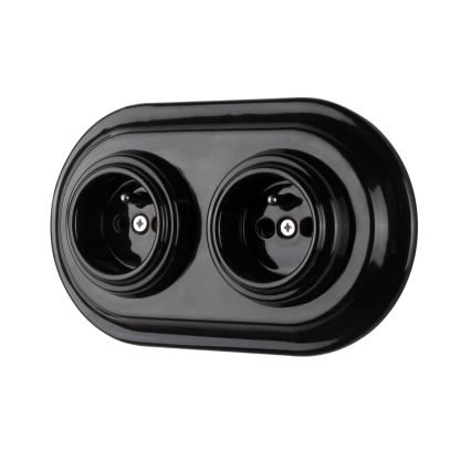 Bohemia-Design - Retro porslinsram, dubbel, svart