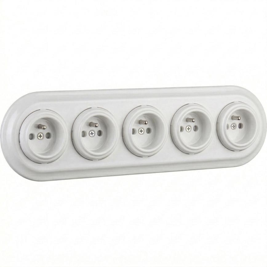 Bohemia-Design - Retrofotoram i porslin för fem bilder, vit