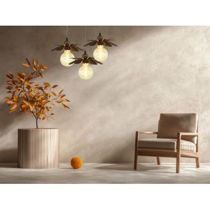 Bohemia-Design - Takpendel med kabel 1xE27/60W/230V brons