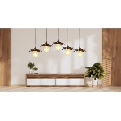 Bohemia-Design - Takpendel med kabel 1xE27/60W/230V brons