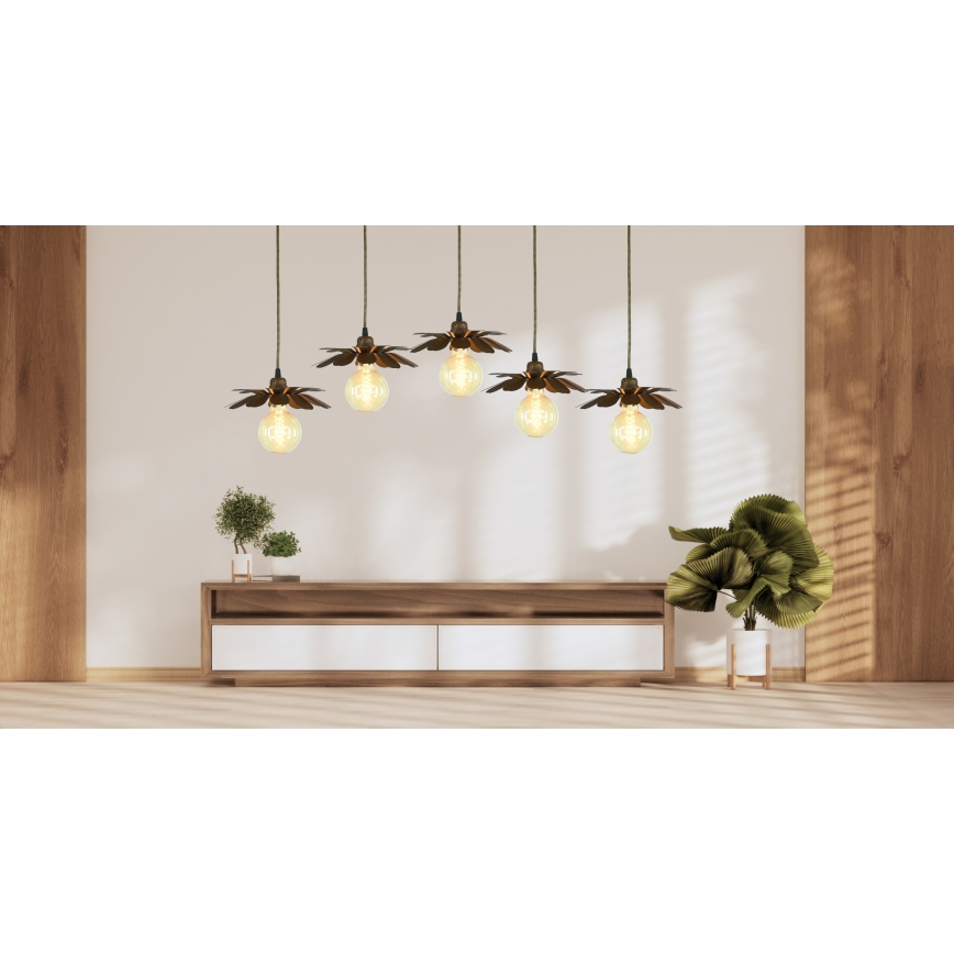 Bohemia-Design - Takpendel med kabel 1xE27/60W/230V brons