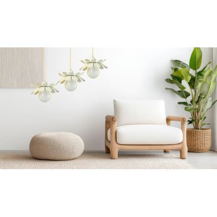 Bohemia-Design - Takpendel med kabel 1xE27/60W/230V krämfärgad