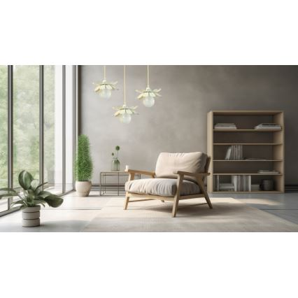 Bohemia-Design - Takpendel med kabel 1xE27/60W/230V krämfärgad