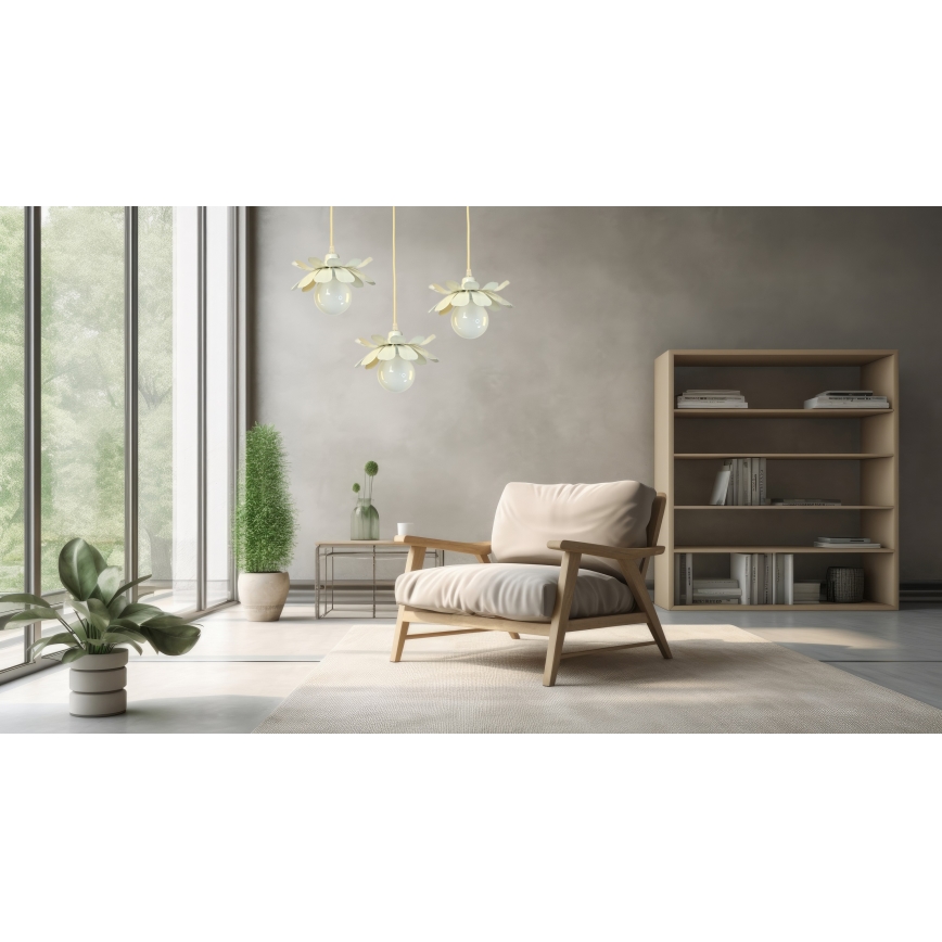 Bohemia-Design - Takpendel med kabel 1xE27/60W/230V krämfärgad
