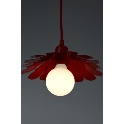 Bohemia-Design - Takpendel med kabel 1xE27/60W/230V röd
