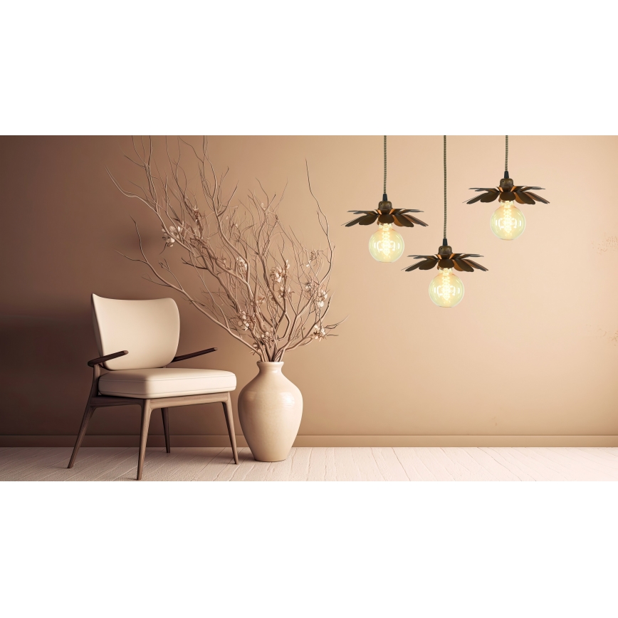 Bohemia-Design - Takpendel med vajer 1xE27/60W/230V brons