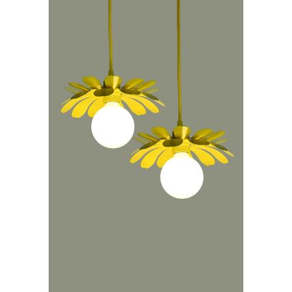 Bohemia-Design - Takpendel med vajer 1xE27/60W/230V gul