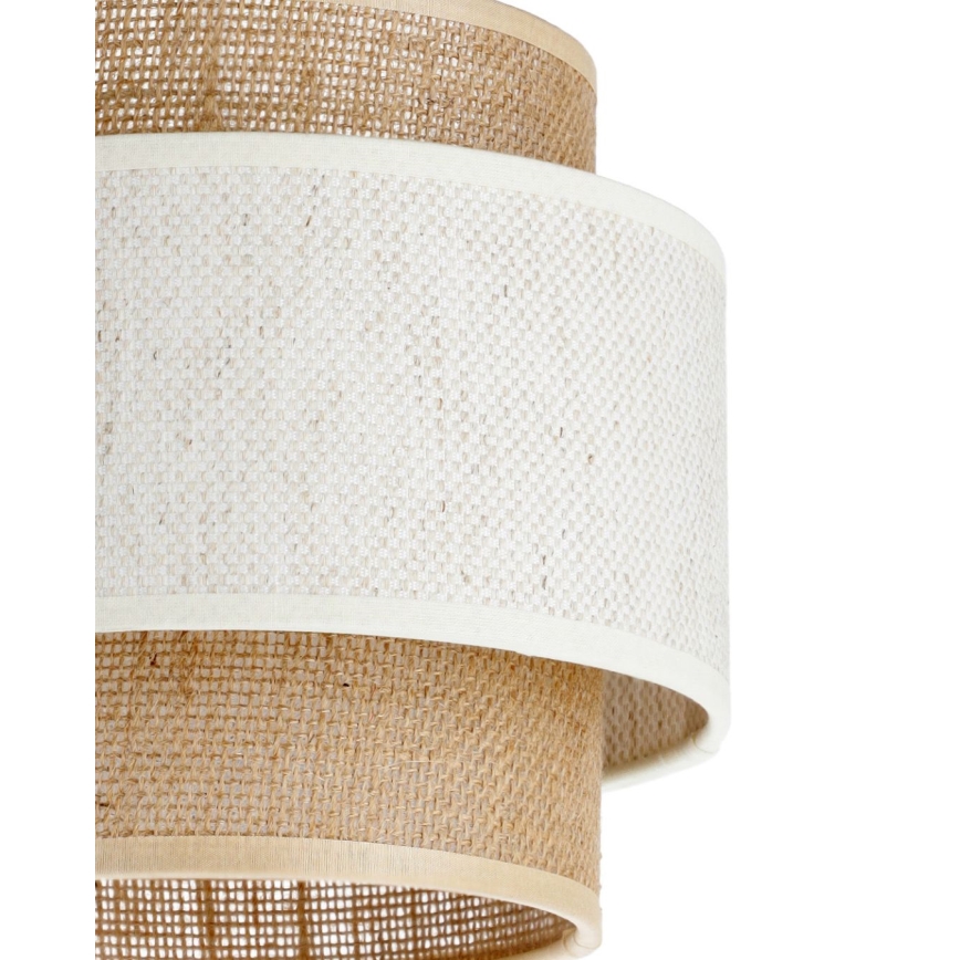 BOHO hänglampa med sladd 1xE27/60W/230V Ø 20 cm krämfärgad/jute