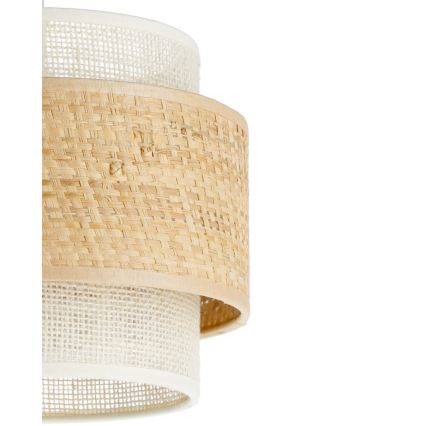 BOHO hänglampa med sladd 3xE27/60W/230V jute/krämfärgad