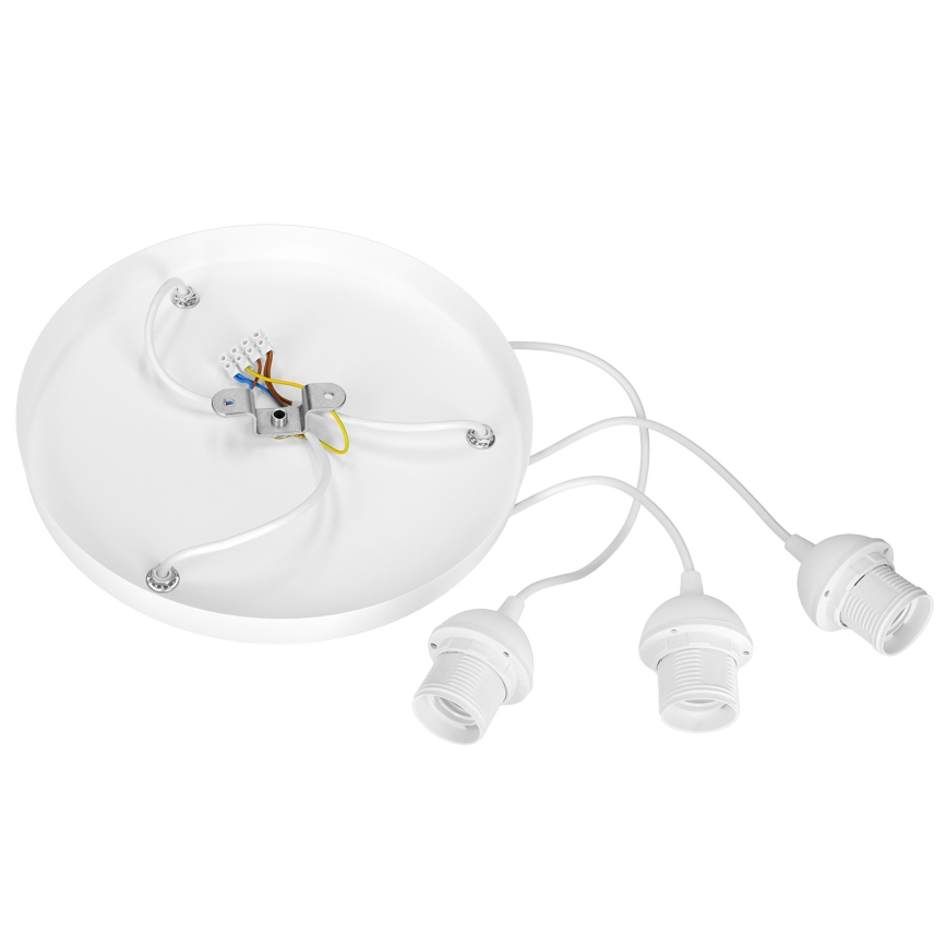 BOHO hänglampa med sladd 3xE27/60W/230V jute/krämfärgad