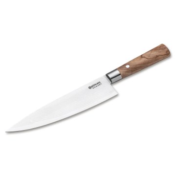 Böker - Damaskus kökskniv DAMAST OLIVE 21,2 cm olivträ