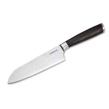 Böker - Santokukniv i damaskusstål DAMAST 16,5 cm, handtag i ek