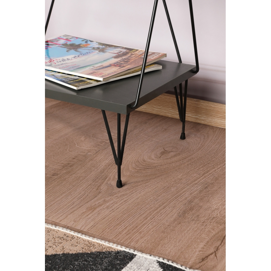 Bokhylla BALABAN 165x48 cm antracit/svart