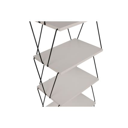 Bokhylla BALABAN 165x48 cm vit/svart