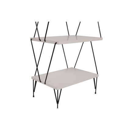 Bokhylla BALABAN 165x48 cm vit/svart