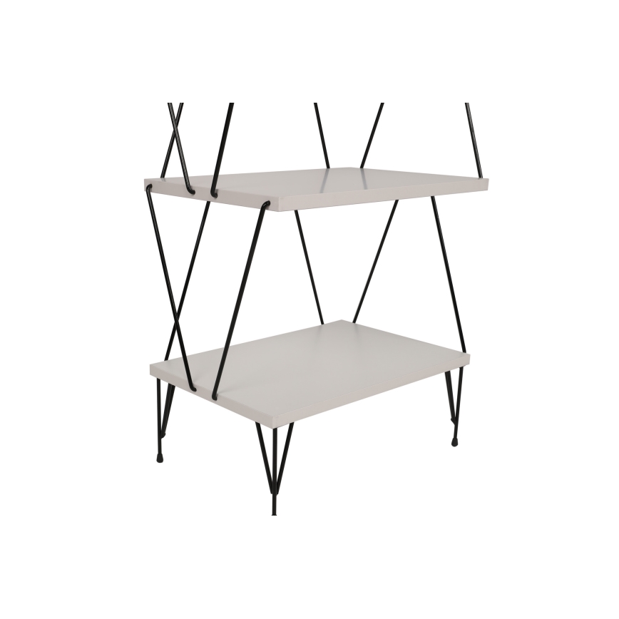 Bokhylla BALABAN 165x48 cm vit/svart