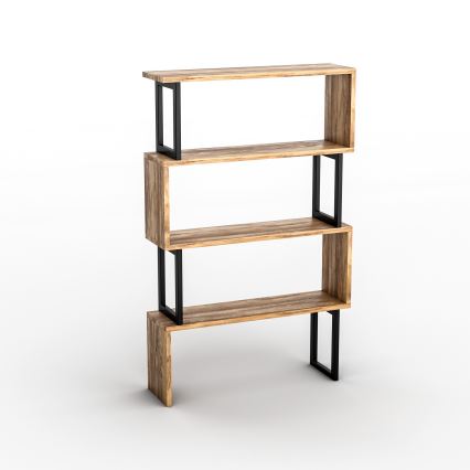 Bokhylla CEYLAN 128x80 cm brun/svart