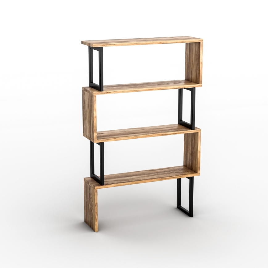 Bokhylla CEYLAN 128x80 cm brun/svart