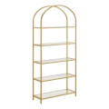 Bokhylla GLASY 83x184x30 cm guld