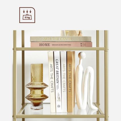 Bokhylla GLASY, guld