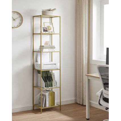 Bokhylla GLASY i guld